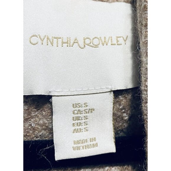 Cynthia Rowley Womens Small Brown Wool Long Open Vest Pockets Lagenlook - Picture 5 of 7